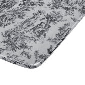 Französische Tüte aus schwarz-weißem elegantem Gla Schneidebrett (Ecke)