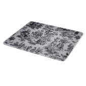 Französische Tüte aus schwarz-weißem elegantem Gla Schneidebrett (Ecke)