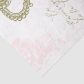 Französische Typografie mit Rose KronGold-Decoupag Seidenpapier (Ausschnitt)