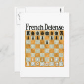 Französische Verteidigung Postkarte (Vorne/Hinten)