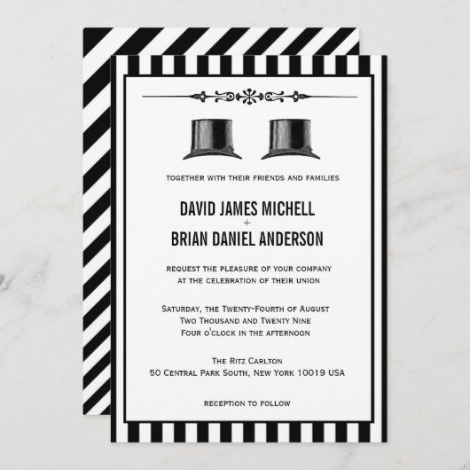 Französische verzierte Vintage Einladung (Vorne/Hinten)