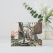 Französische Viertel Courtyard Postkarte (Stehend Vorderseite)