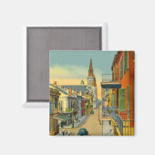 Französische Viertel New Orleans Magnet (Vorderseite/Rückseite)