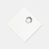 Französische Viktorianische Monogram Wedding Party Serviette (Ecke)