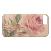 Französische viktorianische rosa Rose Case-Mate iPhone Hülle (Rückseite (Horizontal))