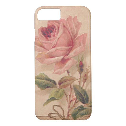 Französische viktorianische rosa Rose Case-Mate iPhone Hülle (Rückseite)