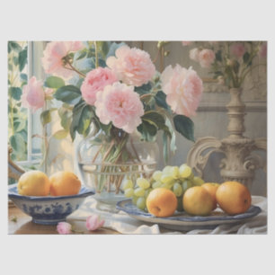 Französische Villa Blume mit Orangen dekoriert Seidenpapier