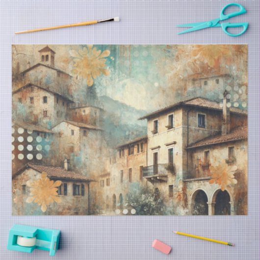 Französische Villa Seidenpapier (Basteln)