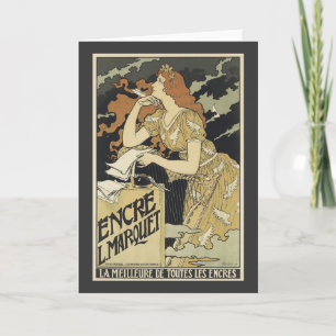 Französische Vintage Art Nouveau Karte