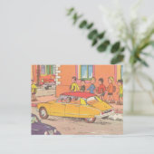 Französische Vintage Automobilkunst Postkarte (Stehend Vorderseite)