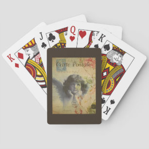 Französische Vintage-Briefmarken Spielkarten