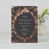 Französische Vintage Hochzeit Folieneinladung (Stehend vorne)