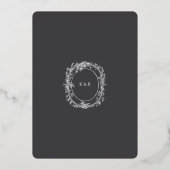 Französische Vintage Hochzeit Folieneinladung (Rückseite)