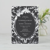 Französische Vintage Hochzeit Folieneinladung (Stehend vorne)