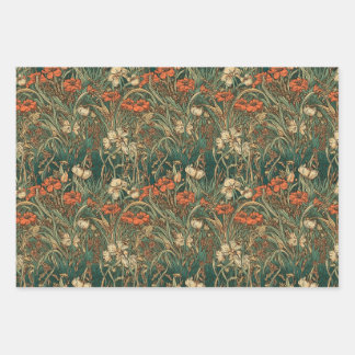 Französische, Vintage, im Jugendstil inspiriert Wi Geschenkpapier Set