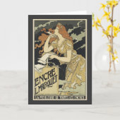 Französische Vintage Jugendstil Karte (Gelbe Blume)