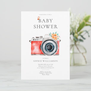Französische Vintage-Kamera Baby Shower Einladung