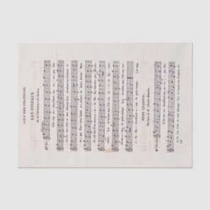 Französische Vintage Noten: Die Vogeldekoupage Seidenpapier