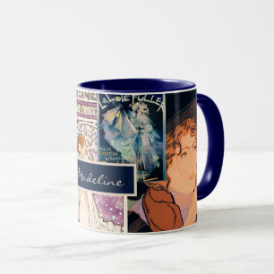 Französische Vintage-Plakat-Kunst-Collage personal Tasse