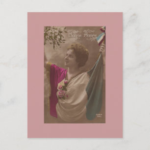 Französische Vintage-Postkarte für Frauen Postkarte