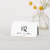 Französische Vintage Rose Platzkarte (Rückseite)