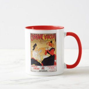Französische Vintage-Werbung für Schokolade Tasse