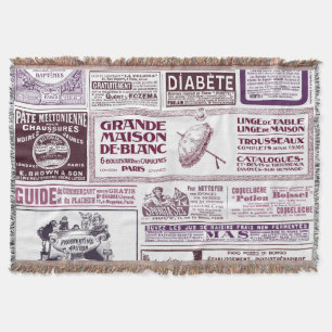 Französische Vintage-Zeitungsanzeigen 1910 Decke