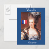 Französische Vive La France Marie Antoinette Postc Postkarte (Vorne/Hinten)
