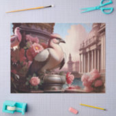 Französische Vögel rosa Seidenpapier (Basteln)