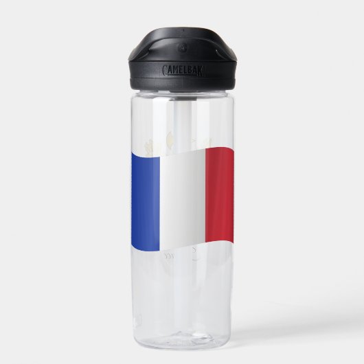 Französische Wappen, Flagge, Frankreich Trinkflasche (Rückseite)
