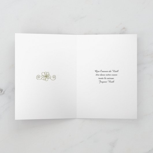 Französische Weihnachtsbaumkarte Feiertagskarte (Innenseite)