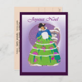 Französische Weihnachtskarte 1904, Joyeux-Weihnach Feiertagspostkarte (Vorne/Hinten)