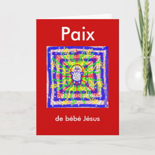 Französische Weihnachtskarte Feiertagskarte
