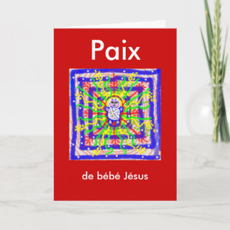 Französische Weihnachtskarte Feiertagskarte