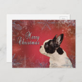 Französische Weihnachtskarte Feiertagspostkarte (Vorne/Hinten)