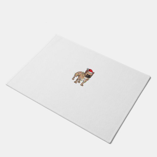 Französische Weihnachtsmannmütze & Weihnachtsbeleu Fußmatte (Schrägansicht)