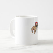 Französische Weihnachtsmannmütze & Weihnachtsbeleu Kaffeetasse (Vorderseite Links)