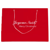 Französische Weihnachtsrot-Tasche Große Geschenktüte (Vorderseite)