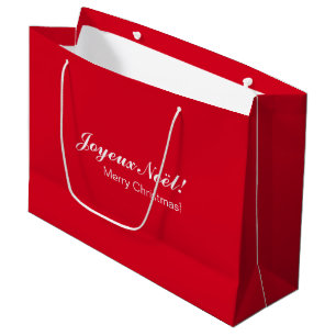 Französische Weihnachtsrot-Tasche Große Geschenktüte