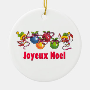 Französische Weihnachtsvögel Keramikornament
