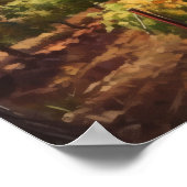 Französische Weinberge Landschaft Kunst, Dichtung  Poster (Ecke)