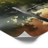 Französische Weinberge Landschaft Kunst, Dichtung  Poster (Ecke)