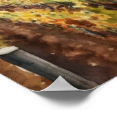 Französische Weinberge Landschaft Kunst, Dichtung  Poster (Ecke)