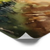 Französische Weinberge Landschaft Kunst, Dichtung  Poster (Ecke)