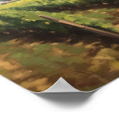 Französische Weinberge Landschaft Kunst, Dichtung  Poster (Ecke)