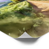 Französische Weinberge Landschaft Kunst, Dichtung Poster (Ecke)