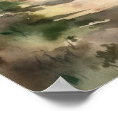 Französische Weinberge Landschaft Kunst, Dichtung  Poster (Ecke)