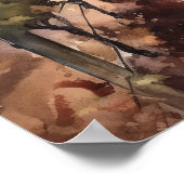 Französische Weinberge Landschaft Kunst, Dichtung  Poster (Ecke)