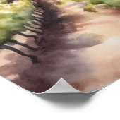 Französische Weinberge Landschaft Kunst, Dichtung  Poster (Ecke)