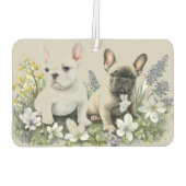 Französische Welpen Autolufterfrischer (Rückseite)
